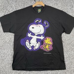 Vintage Peanuts Crewneck T-Shirt Men's Size XL LOGOTEL Black USA Made VTG 1994